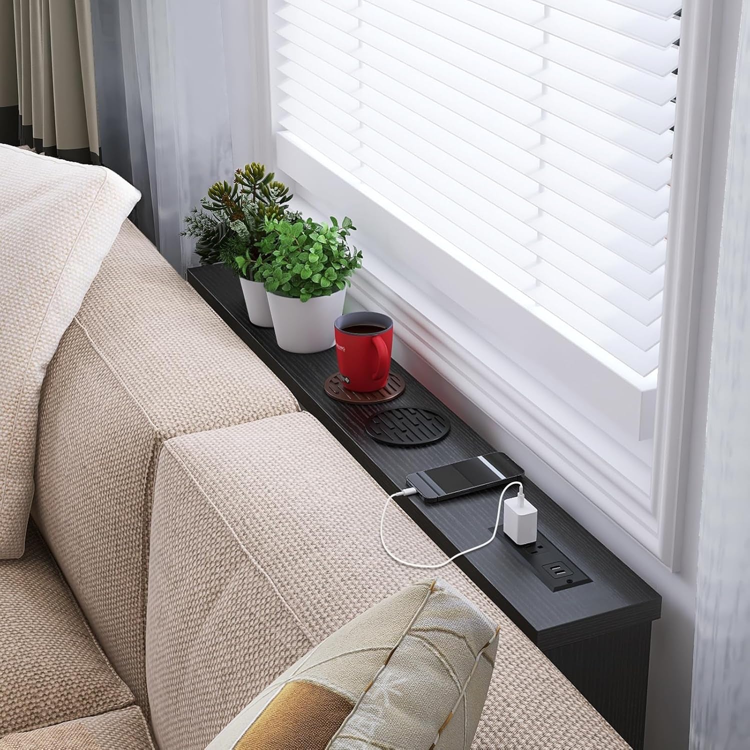 Compact Console Table With Multifunctional USB Ports