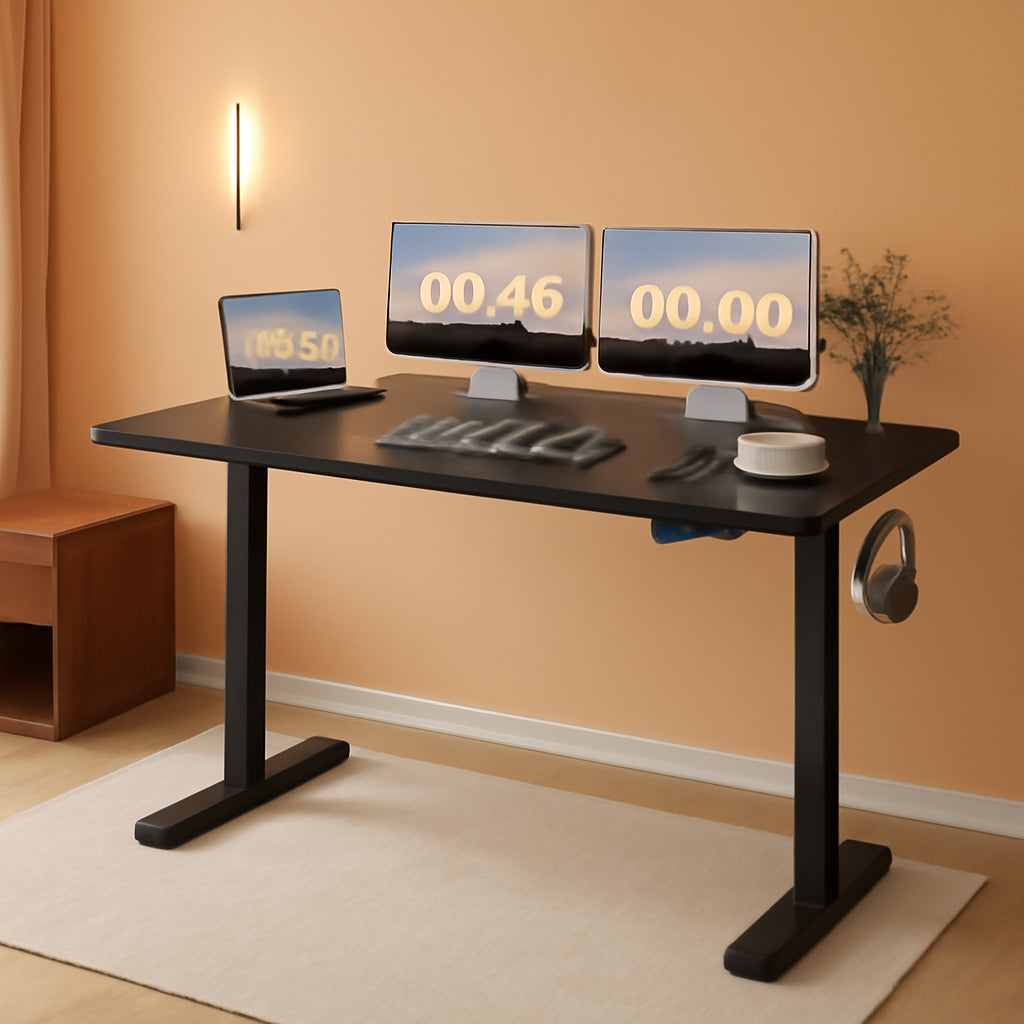 Electric Height Adjustable Standing Desk 55 X 24 Inches