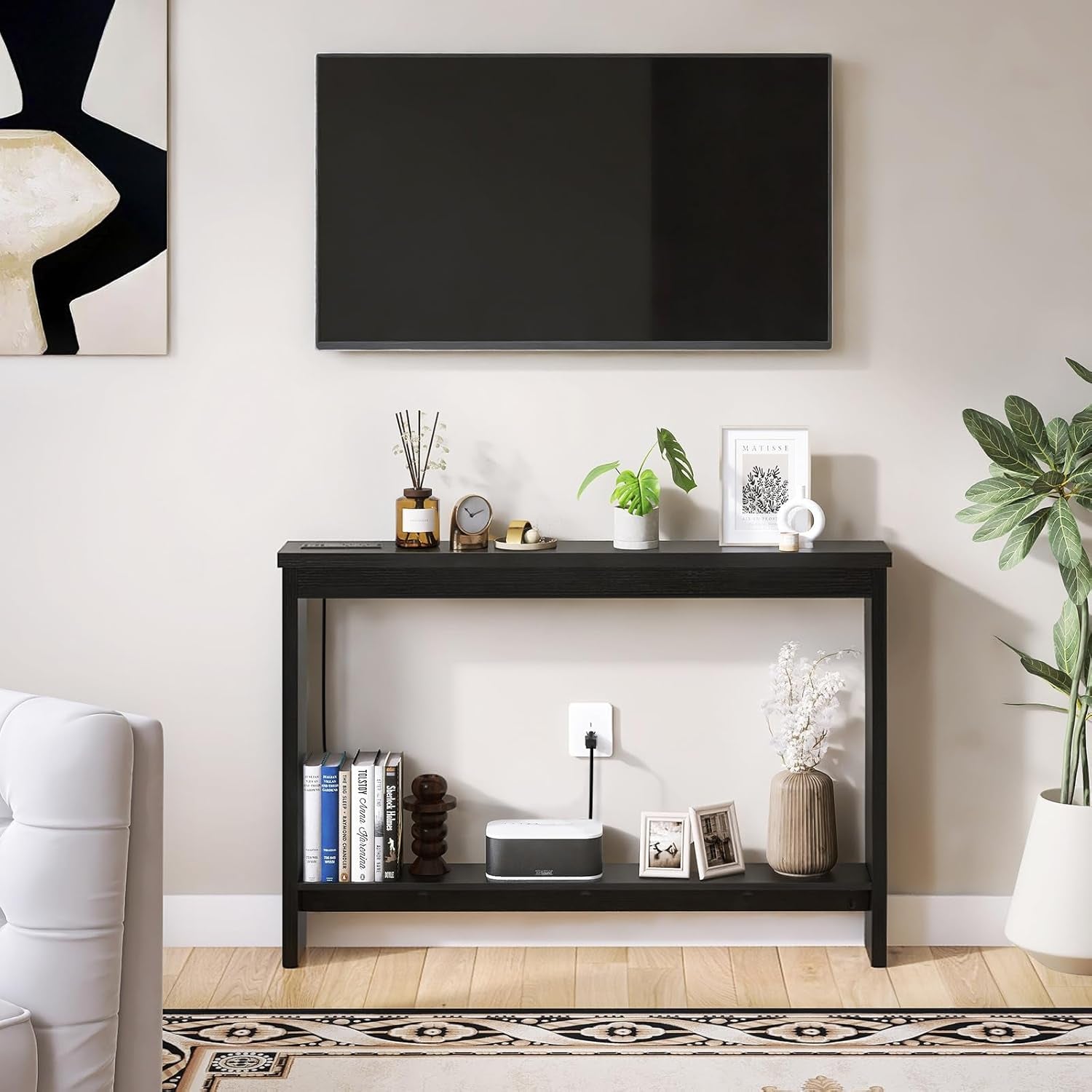 Compact Console Table With Multifunctional USB Ports